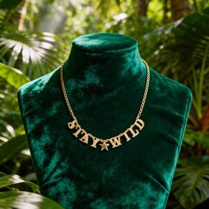 Gold 'Stay Wild' Necklace